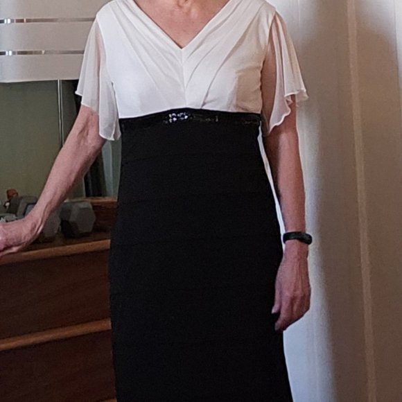 WORN ONCE! Semi-formal knee-length cocktail dress size 6 - Picture 2 of 15